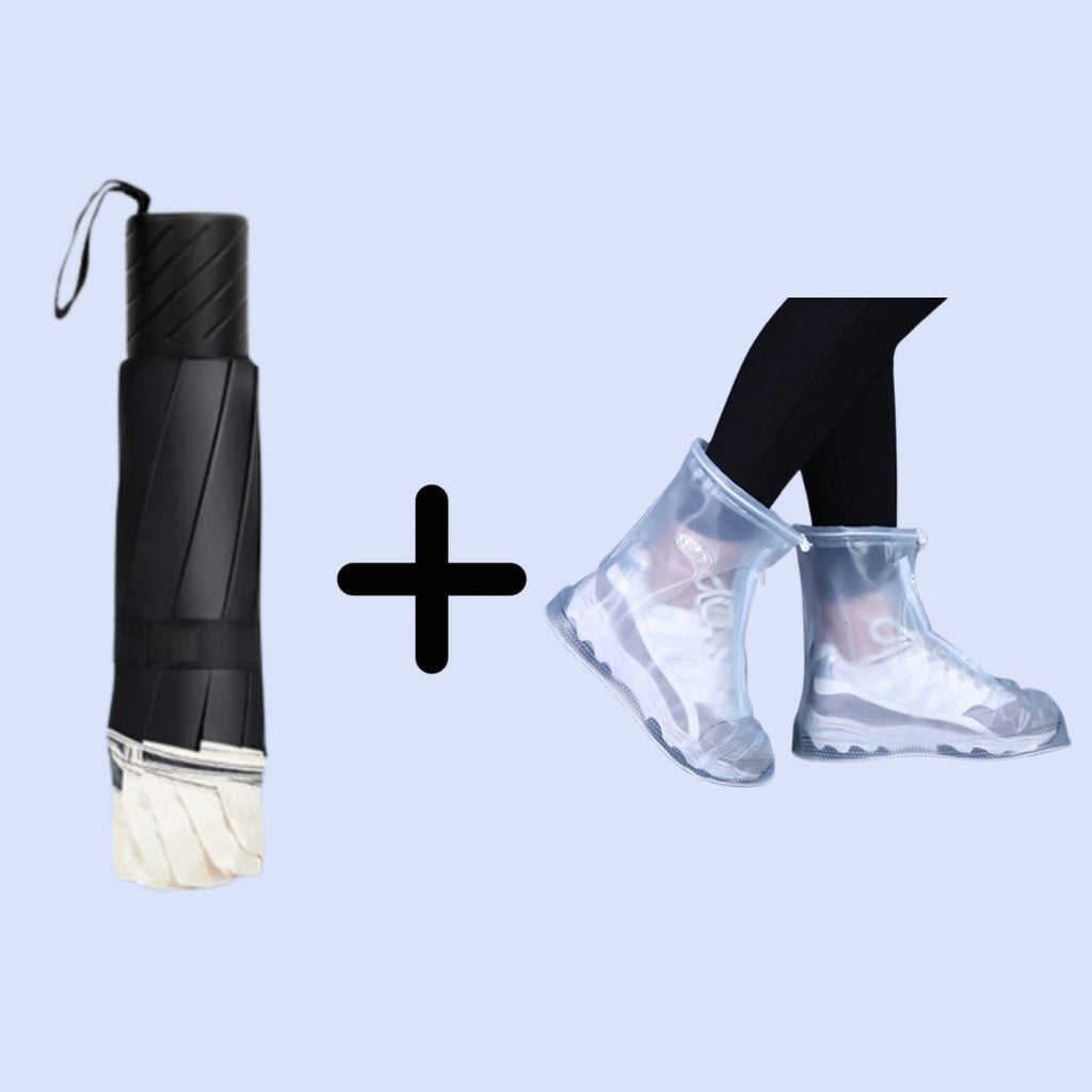 Large folding umbrella with 12 windproof ribs