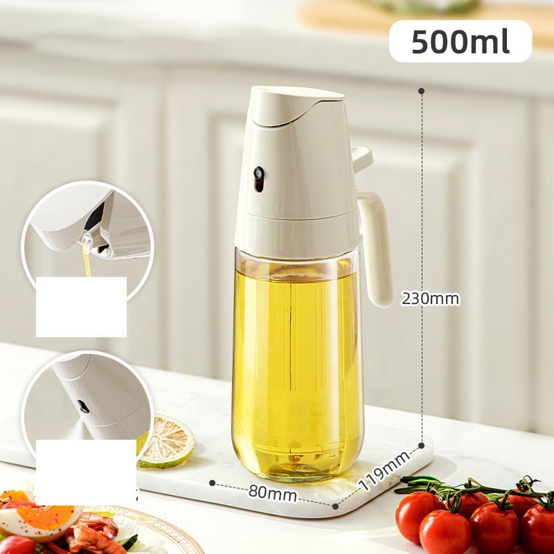 Leak-Proof Glass Oil Bottle, Spray & Pour
