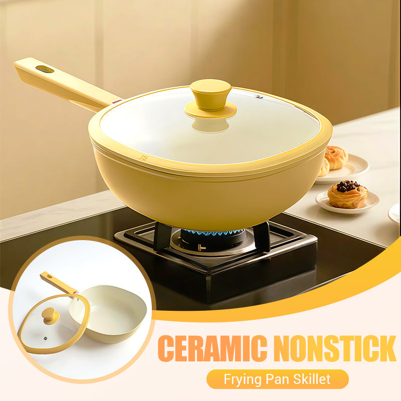 Ceramic Nonstick Frying Pan Skillet with Lid