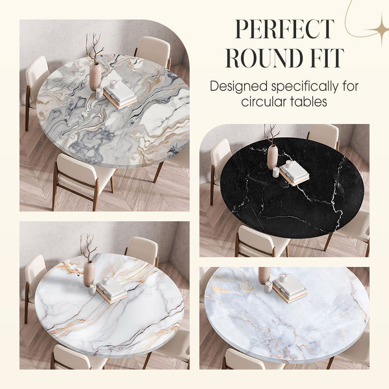 Elastic Edge Waterproof Round Tablecloth
