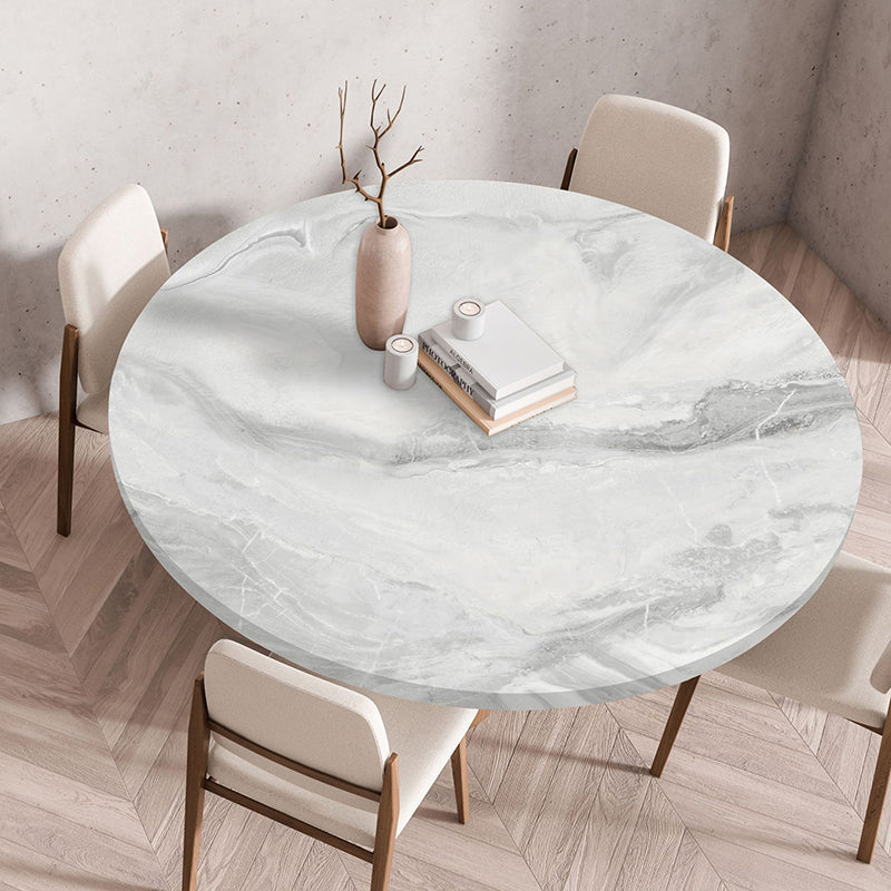 Elastic Edge Waterproof Round Tablecloth