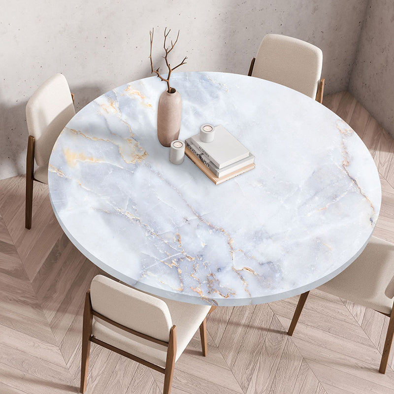 Elastic Edge Waterproof Round Tablecloth