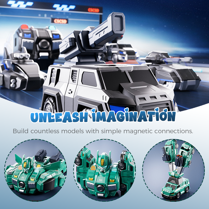 9 in 1 Magnetic Transforming Car & Robot Toy