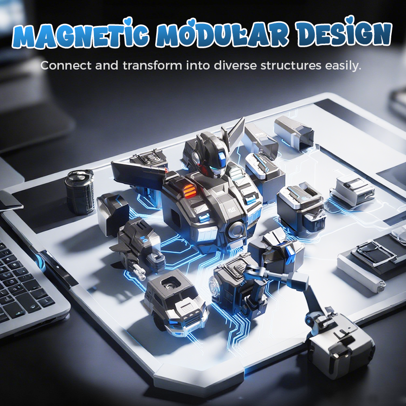 9 in 1 Magnetic Transforming Car & Robot Toy