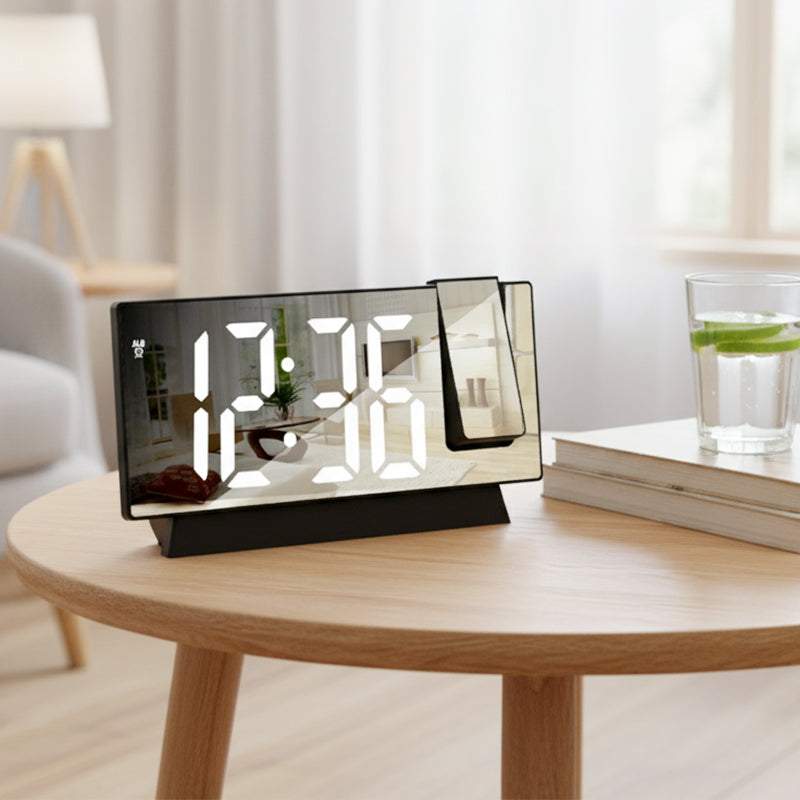 LED Mirror Projection Alarm Clock