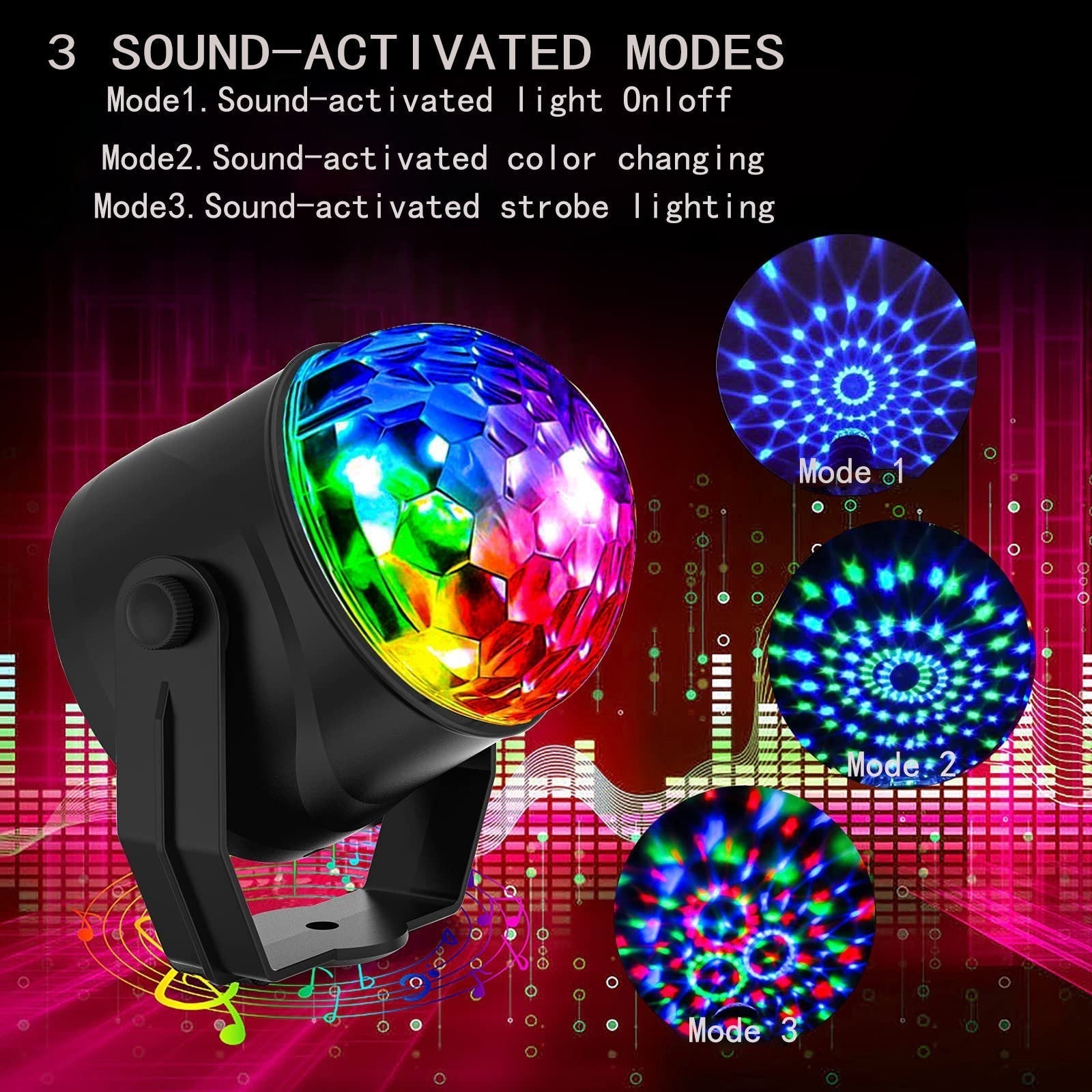Colorful Rotating Magic Disco Ball Light