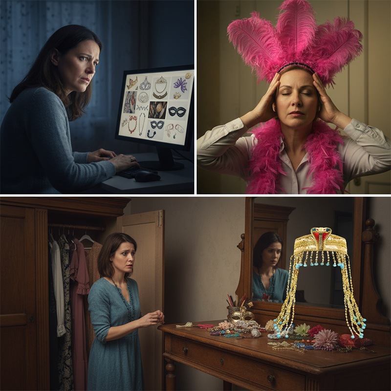 Ancient Cleopatra Beaded Headdress Accessory