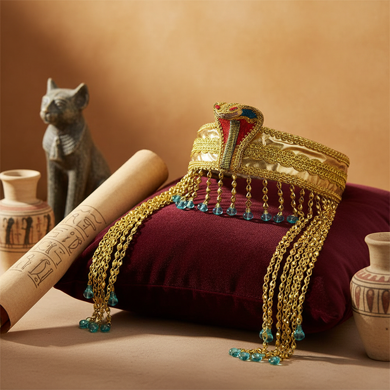 Ancient Cleopatra Beaded Headdress Accessory