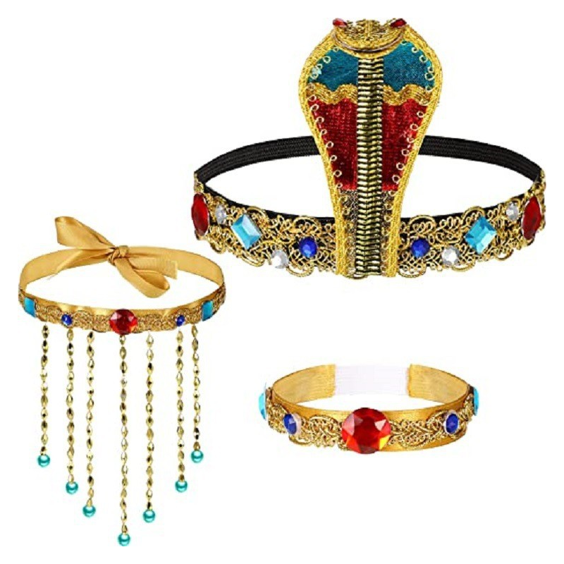 Ancient Cleopatra Beaded Headdress Accessory
