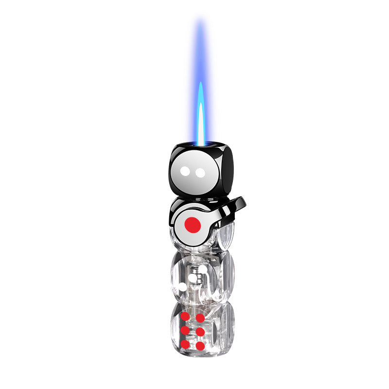 Creative Windproof Dice Lighter with LED Light