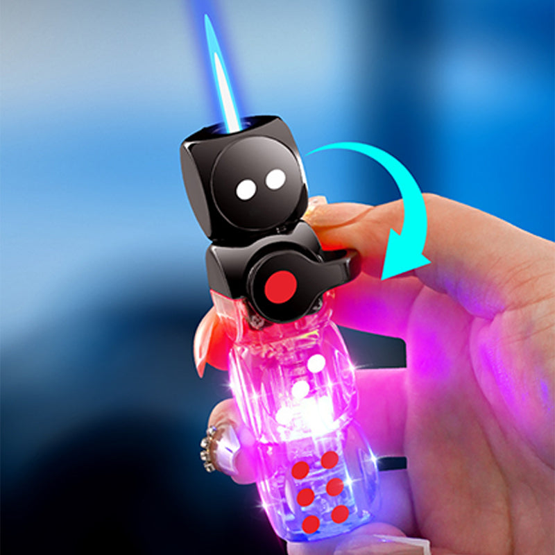 Creative Windproof Dice Lighter with LED Light