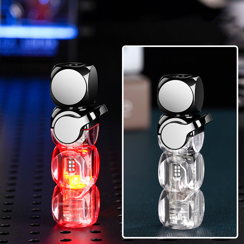Creative Windproof Dice Lighter with LED Light