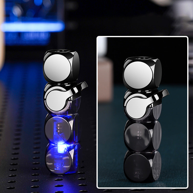 Creative Windproof Dice Lighter with LED Light