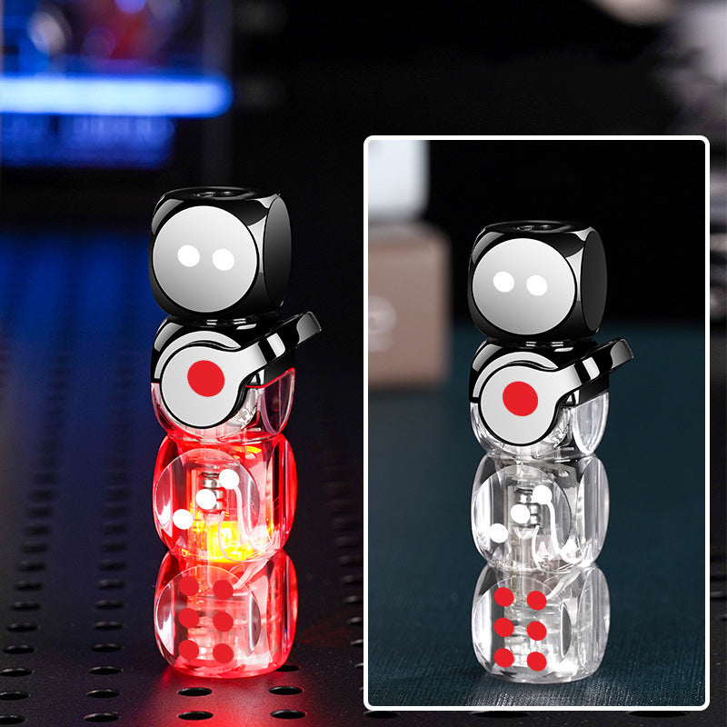 Creative Windproof Dice Lighter with LED Light
