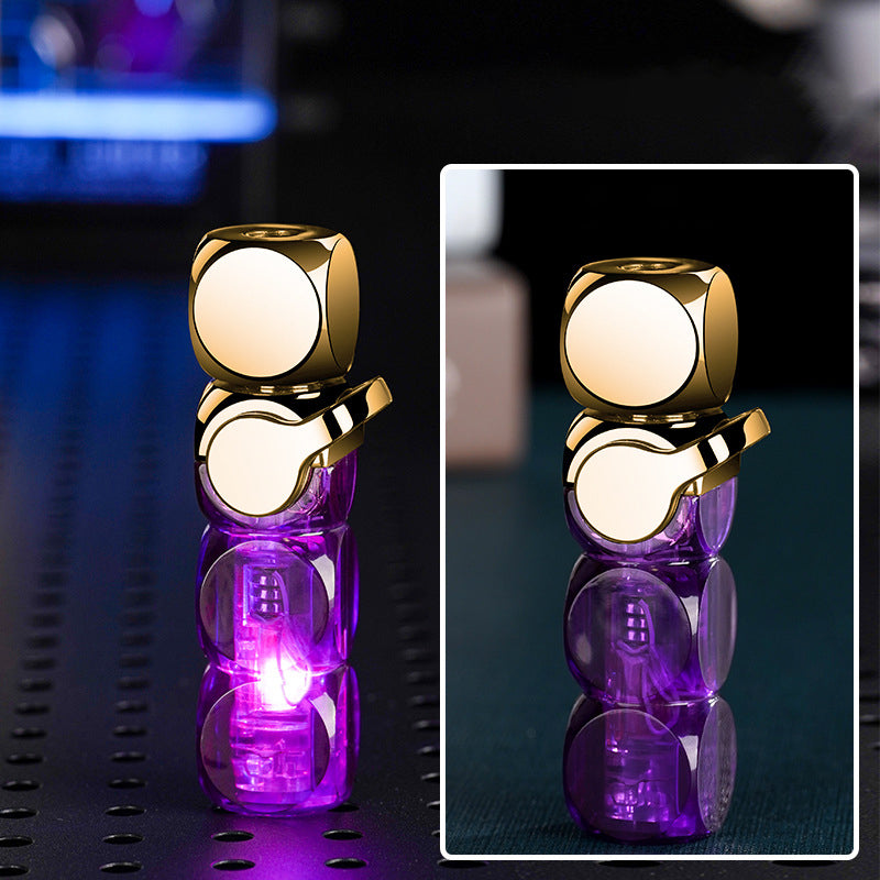 Creative Windproof Dice Lighter with LED Light