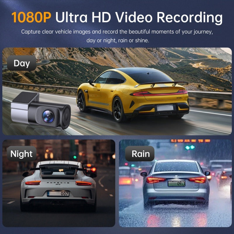 1080P HD Dash Cam with Wi-Fi & Night Vision