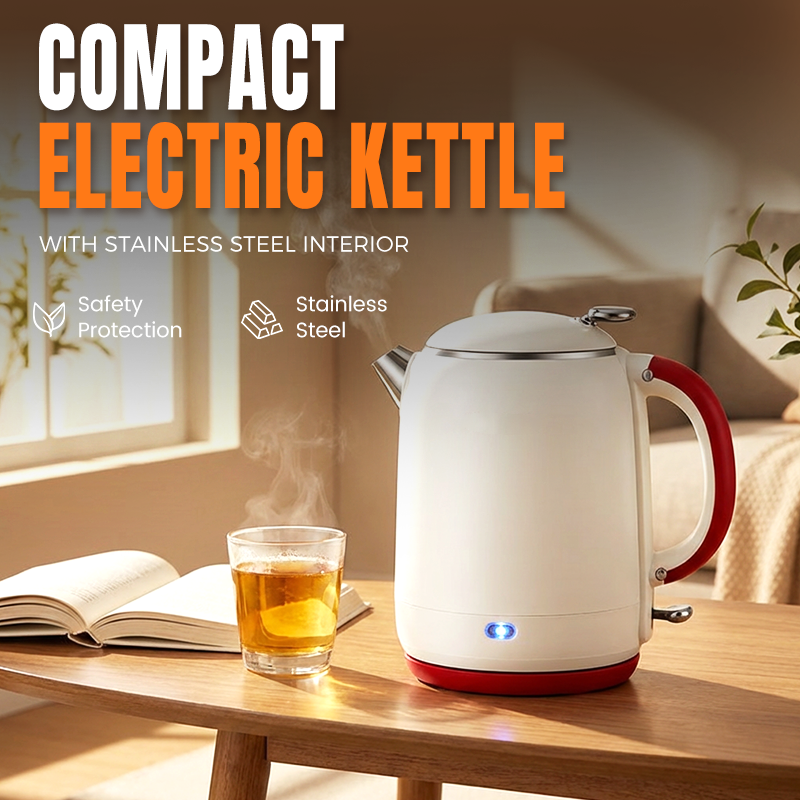 Compact Electric Kettle with Stainless Steel Interior