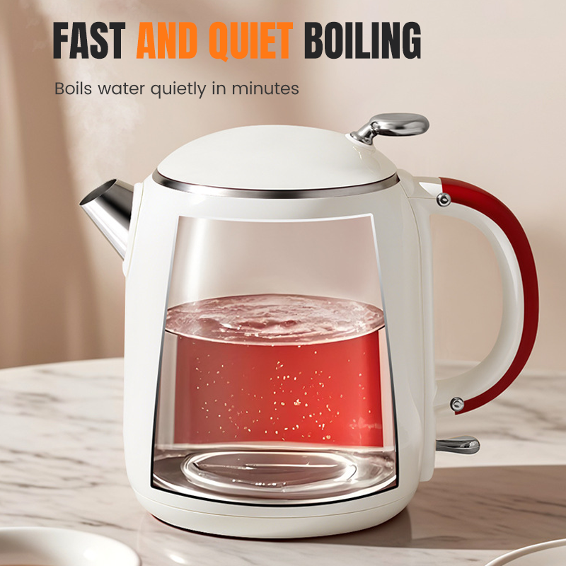 Compact Electric Kettle with Stainless Steel Interior