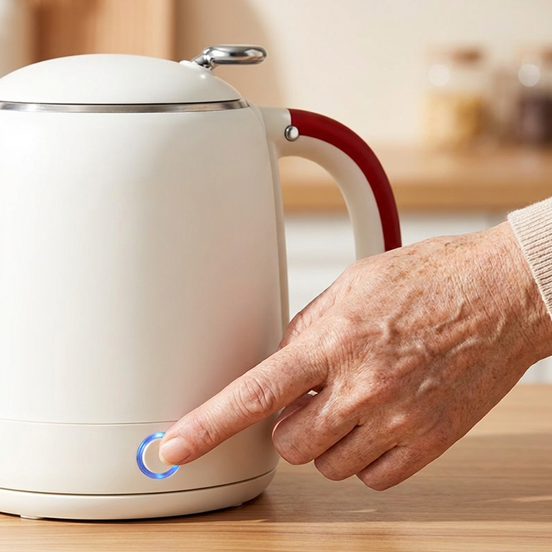 Compact Electric Kettle with Stainless Steel Interior