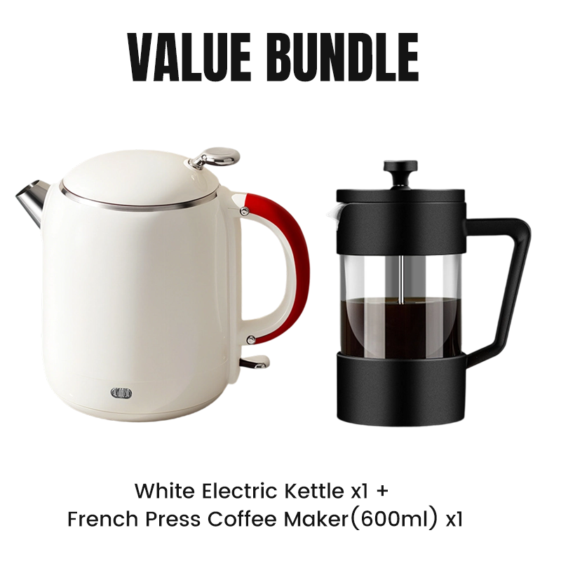 Compact Electric Kettle with Stainless Steel Interior