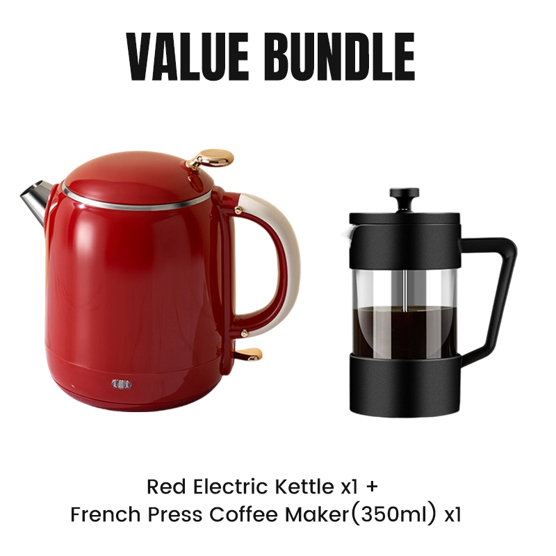 Compact Electric Kettle with Stainless Steel Interior